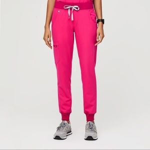 Figs Scrubs - Zamora Jogger, XS Tall, Shocking Pink